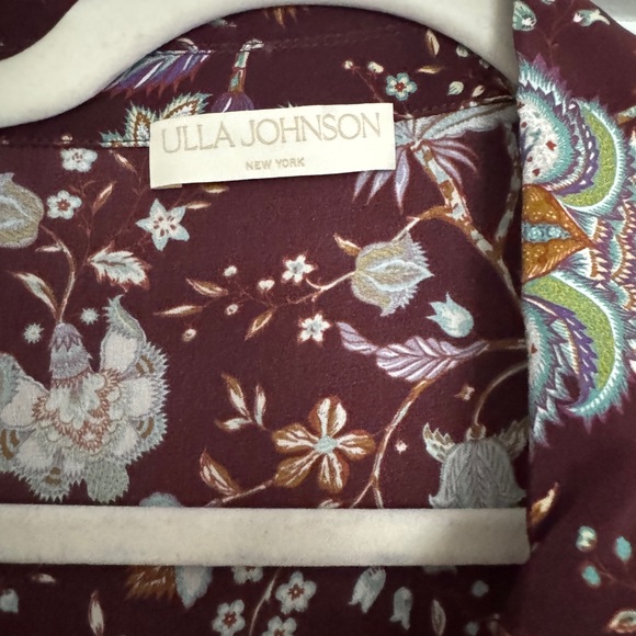 NWOT: Ulla Johnson Long Sleeved Floral Shirt Dress. Size 4. - Picture 4 of 5